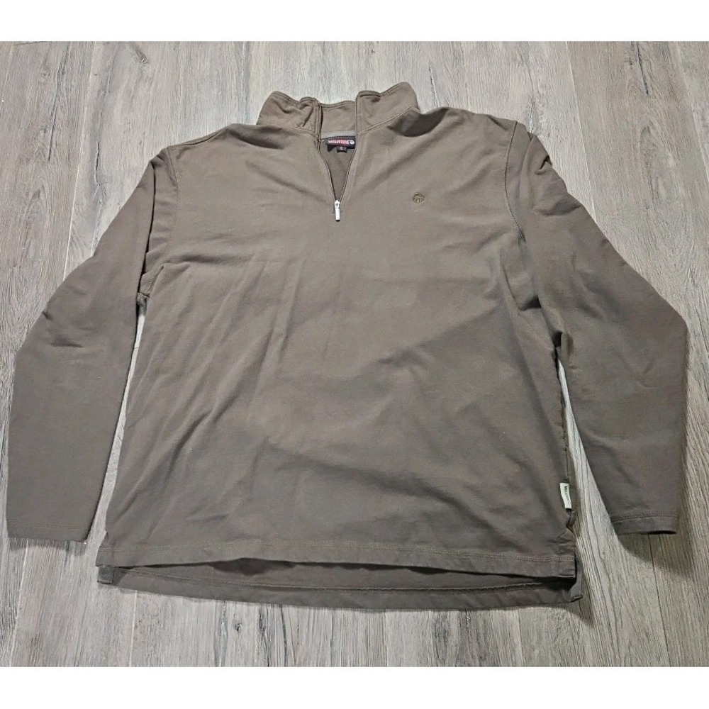 Wolverine‎ Long Sleeve Sweatshirt Men's XL Pullover Workwear Brown 1/4 Zip 1327
